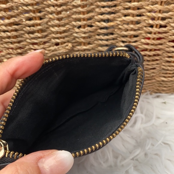 Black leather wristlet w/studded strap - Picture 10 of 12